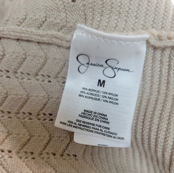 Jessica Simpson Tan Sweater Dress EUC Size M - Picture 5 of 11